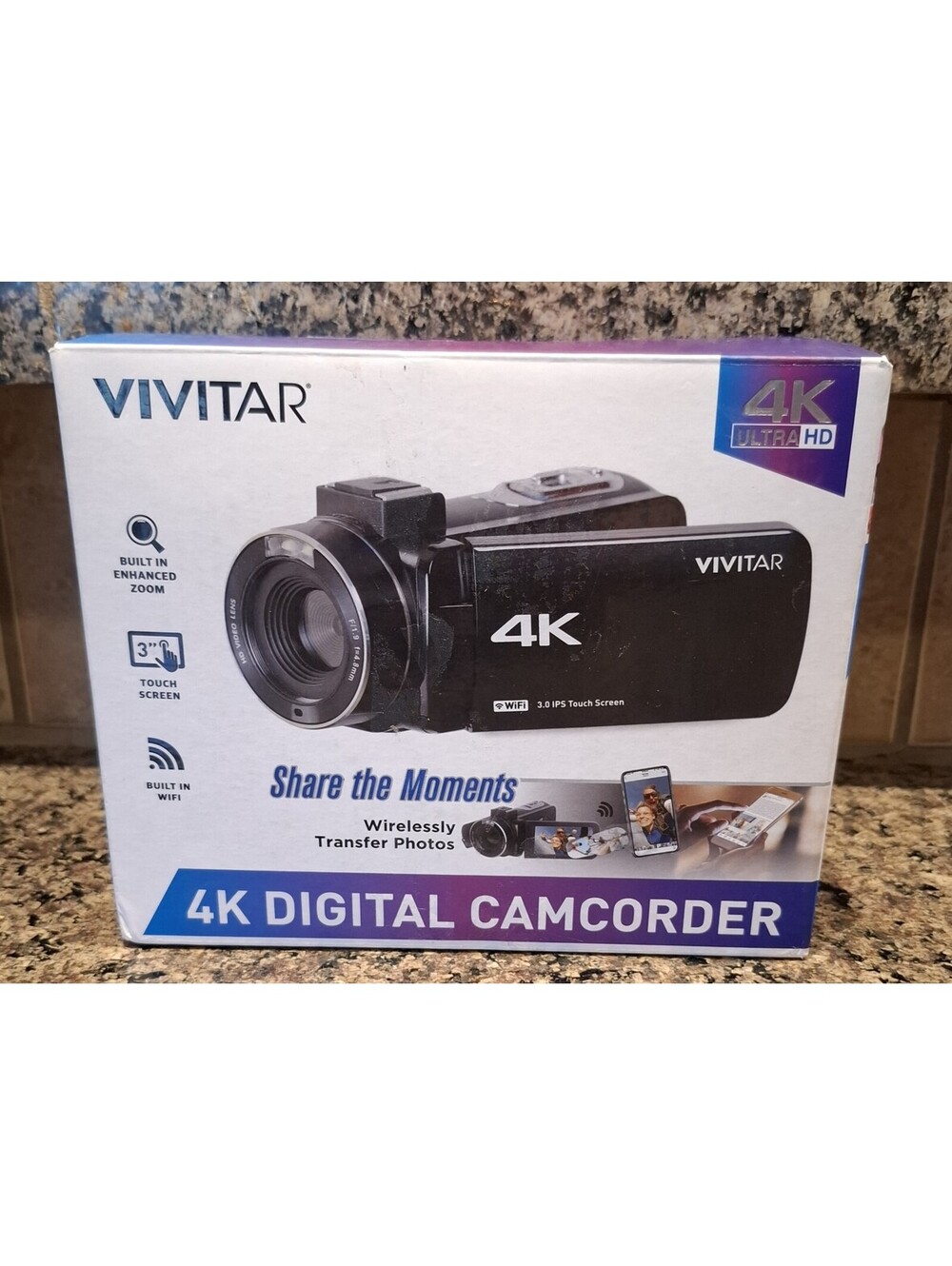 Vivitar 4K UHD Digital Camcorder 3" Touchscreen WIFi Night Vision READ DESCRIPTI